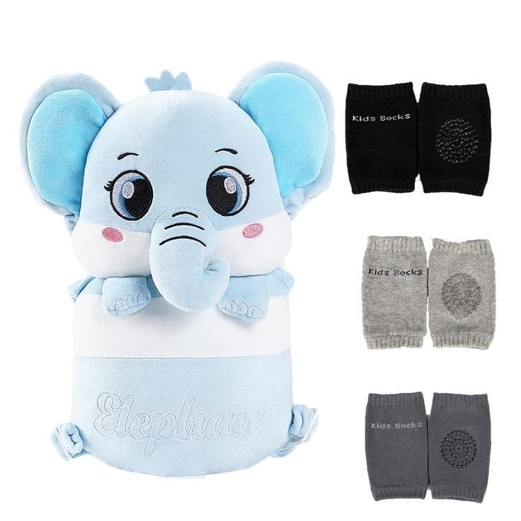 Cojín anticaídas para bebé – elefante azul